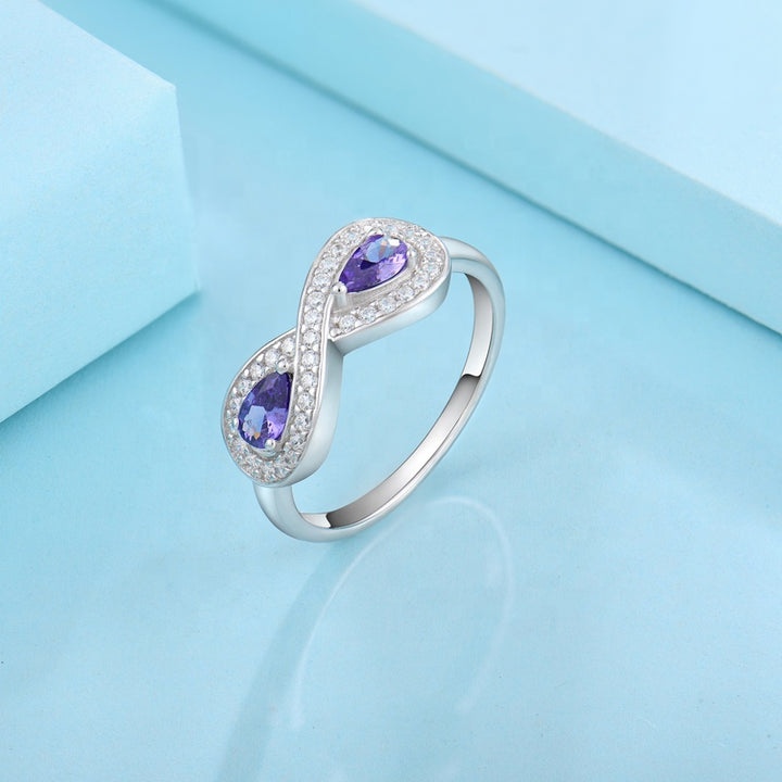 Tanzanite Infinty Ring