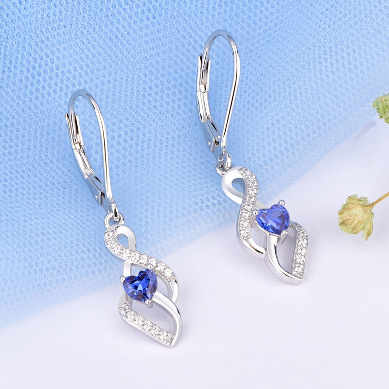 Tanzanite Infinity Drop  Earrings
