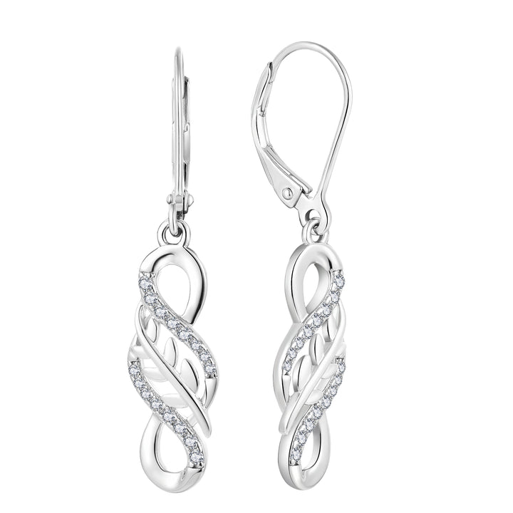 Infinity Leaf Drop Earrings