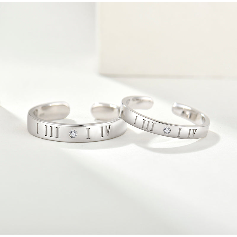 Silver 2Pce Ring Set