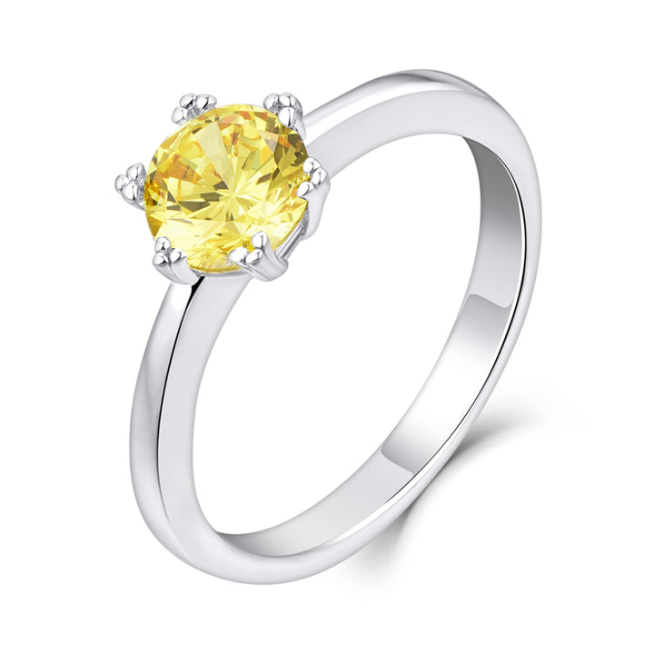 Silver Solitaire Ring