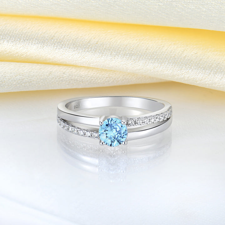 Silver Solitaire Ring
