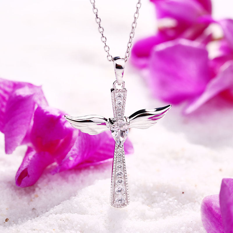 Angel Wings Silver Necklace